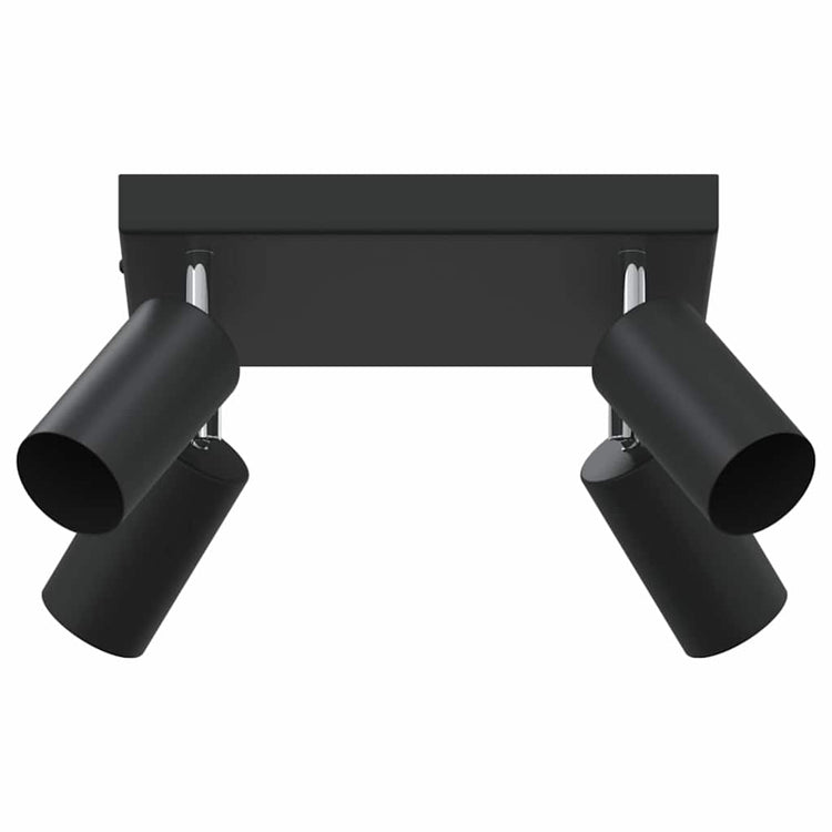 Vidaxxl Deckenstrahler mit Strahlern schwarz 26 x 26 x 16 cm aus Metall