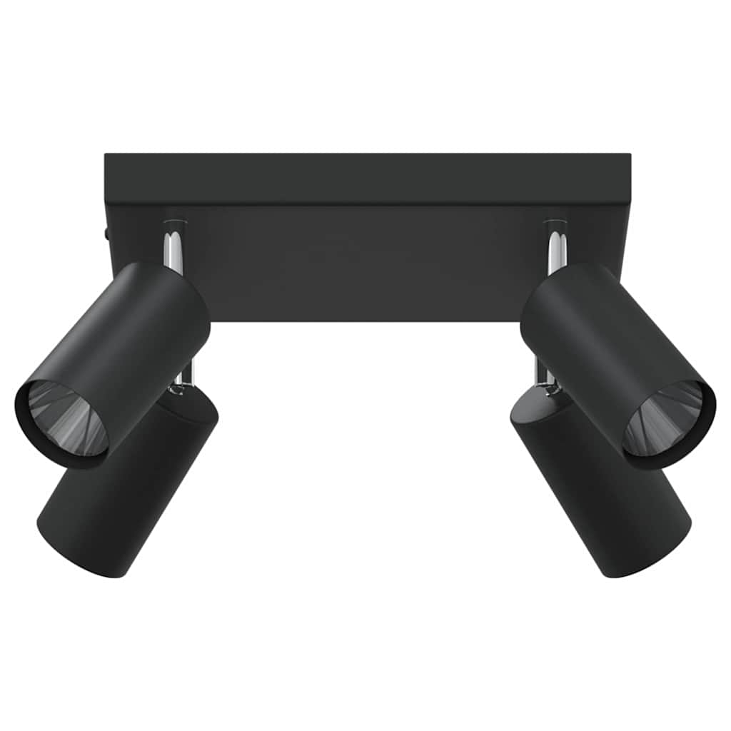 Vidaxxl Deckenstrahler mit Strahlern schwarz 26 x 26 x 16 cm aus Metall