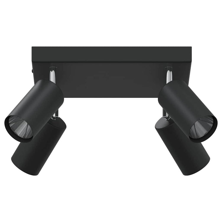 Vidaxxl Deckenstrahler mit Strahlern schwarz 26 x 26 x 16 cm aus Metall