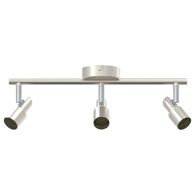 Vidaxxl Deckenstrahler mit Strahlern Nickel 39 x 10,5 x 10,5 cm Stahl