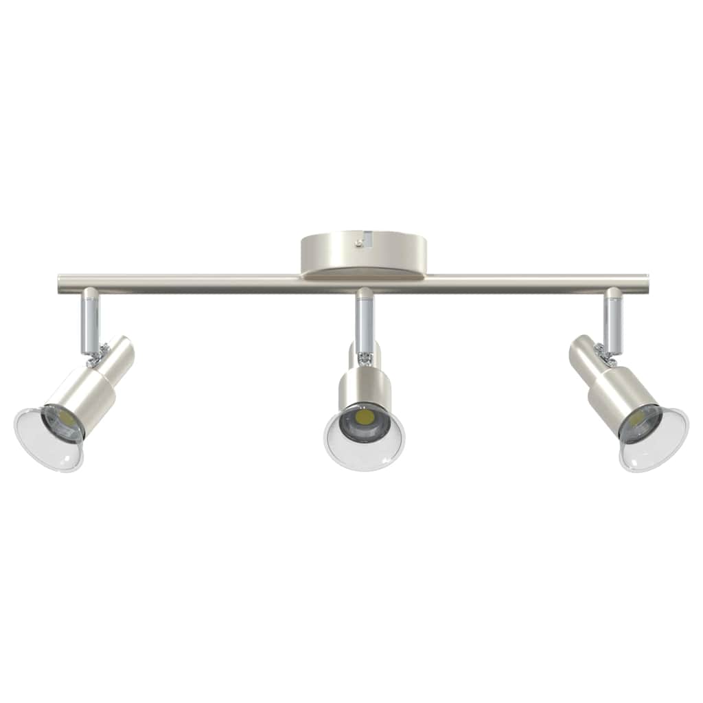 Vidaxxl Deckenstrahler mit Strahlern Nickel 39 x 10,5 x 10,5 cm Stahl