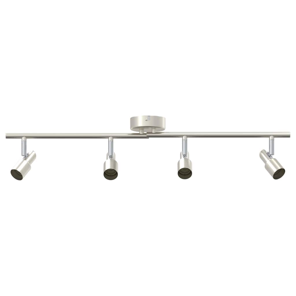 Vidaxxl Deckenstrahler mit Strahlern Nickel 70 x 9 x 12,5 cm Stahl