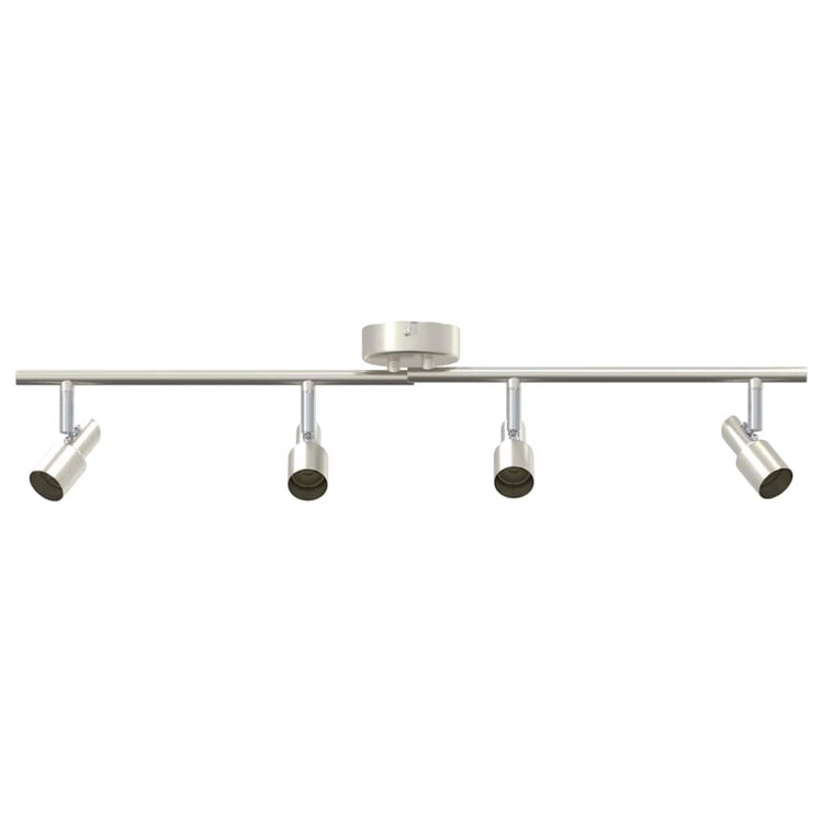 Vidaxxl Deckenstrahler mit Strahlern Nickel 70 x 9 x 12,5 cm Stahl