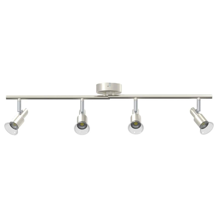 Vidaxxl Deckenstrahler mit Strahlern Nickel 70 x 9 x 12,5 cm Stahl