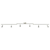 Vidaxxl Deckenstrahler mit Strahlern Nickel 176,5 x 9,5 x 14 cm Stahl - afbeelding 3