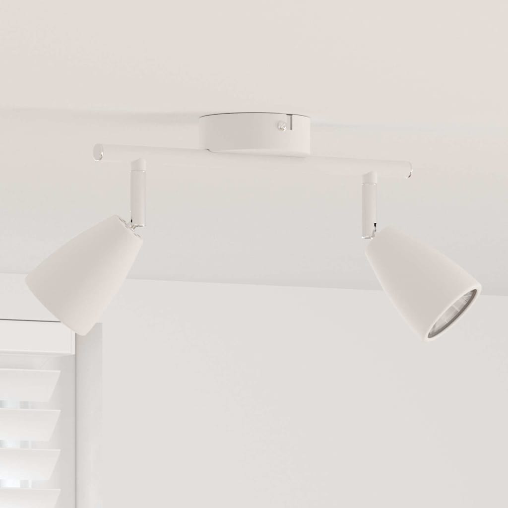Vidaxx Deckenstrahler mit Spots weiß 25,5 x 8 x 16 cm aus Metall