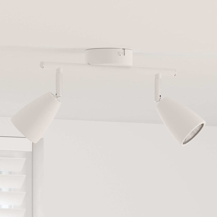 Vidaxx Deckenstrahler mit Spots weiß 25,5 x 8 x 16 cm aus Metall