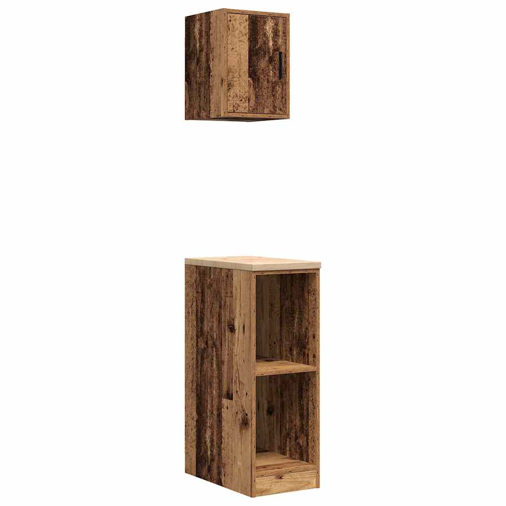 VidaXL Garagenschränke 2 Stk. verarbeitetes Holz, Altholz