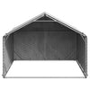 Vidaxxl Outdoor-Hundehütte mit Abdeckung 2x2x1,5 m aus verzinktem Stahl