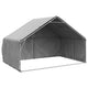 Vidaxxl Outdoor-Hundehütte mit Abdeckung 3x2x1,9 m aus verzinktem Stahl