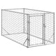 Vidaxxl Outdoor-Hundehütte mit Tür 2x1x1 m aus verzinktem Stahl