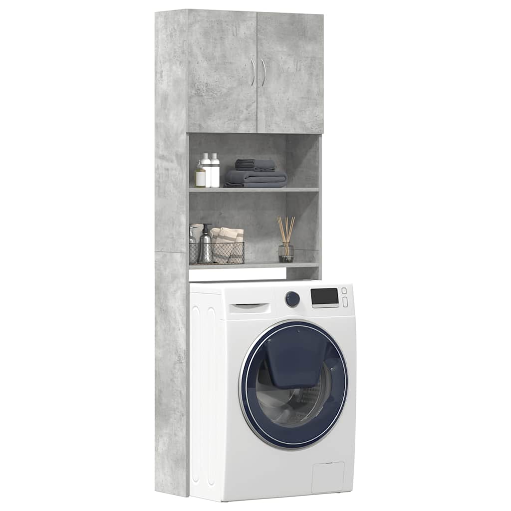Vidaxx Waschmaschinenschrank 64x24x190 cm Holzwerkstoff betongrau