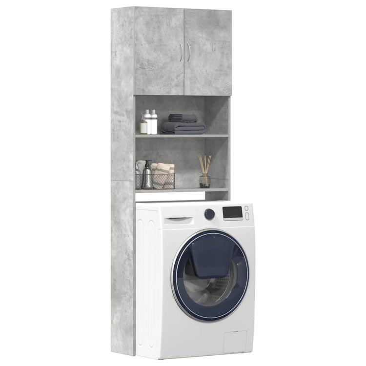 Vidaxx Waschmaschinenschrank 64x24x190 cm Holzwerkstoff betongrau