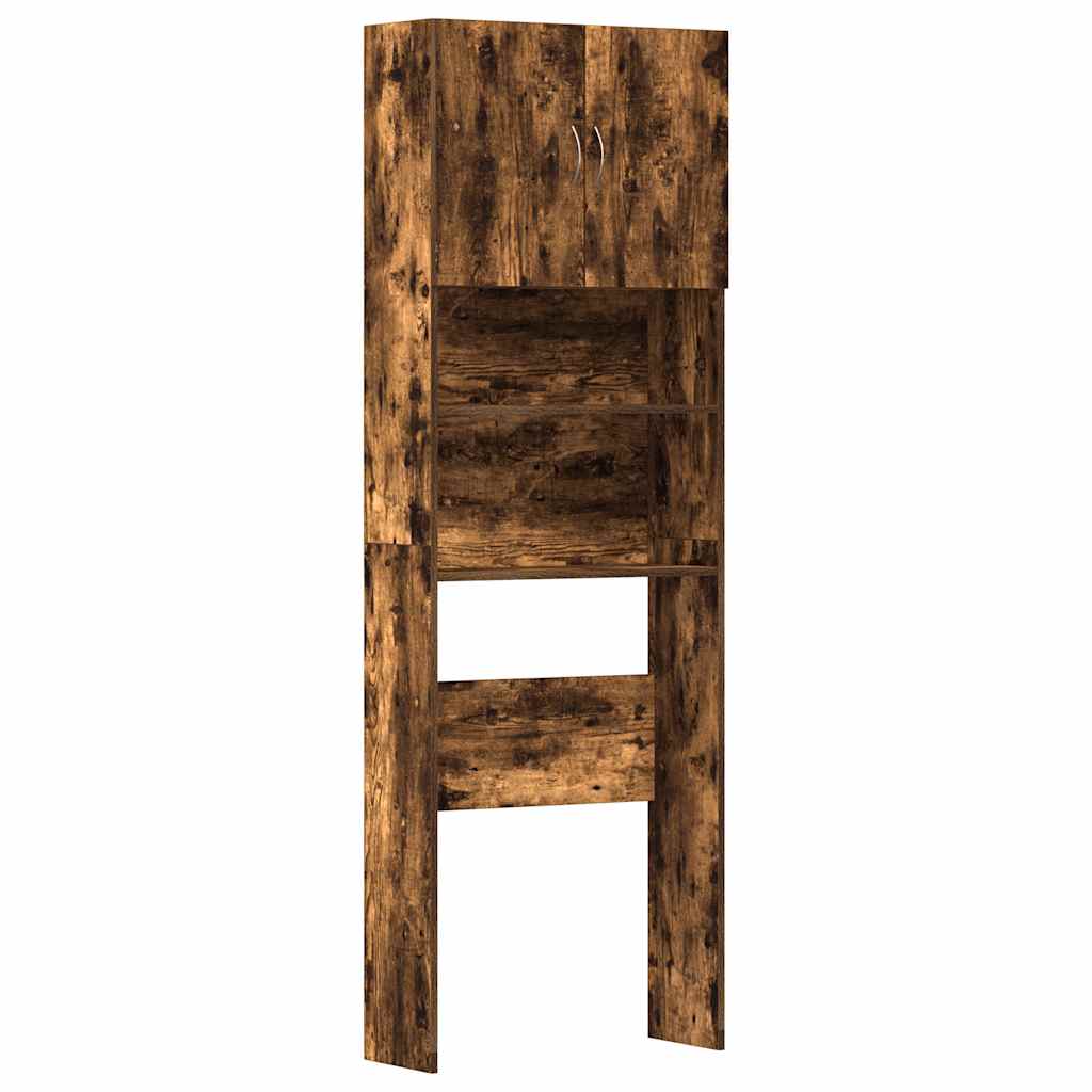 Vidaxx Waschmaschinenschrank 64x24x190 cm verarbeitetes Holz, geräucherte Eiche