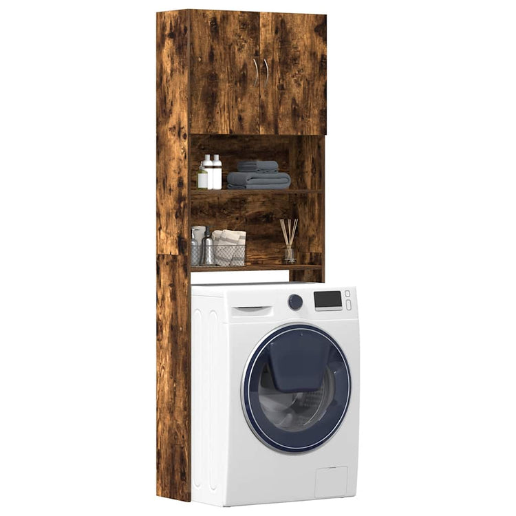 Vidaxx Waschmaschinenschrank 64x24x190 cm verarbeitetes Holz, geräucherte Eiche