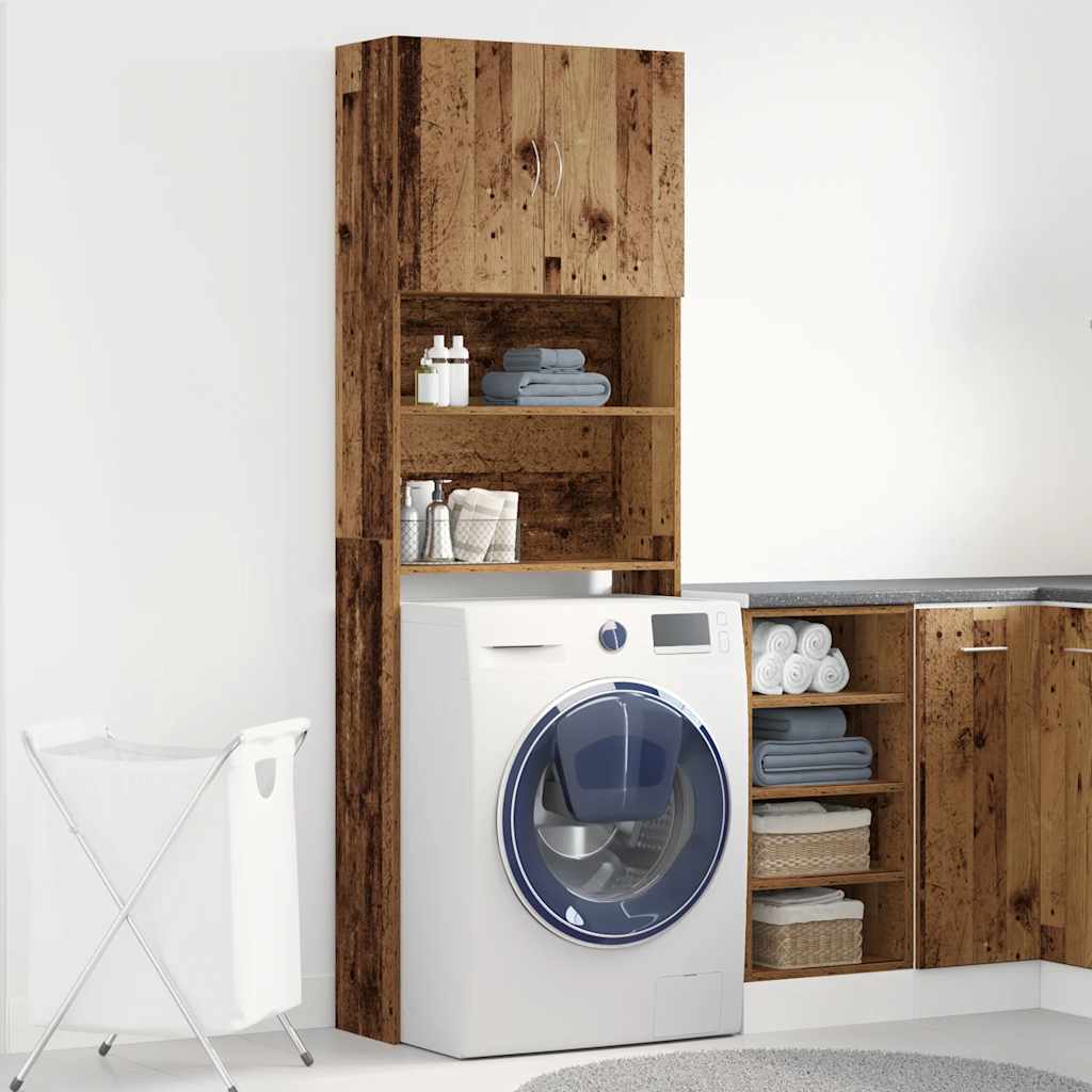 Vidaxx Waschmaschinenschrank 64x24x190 cm fertiges Holz, altholzfarben