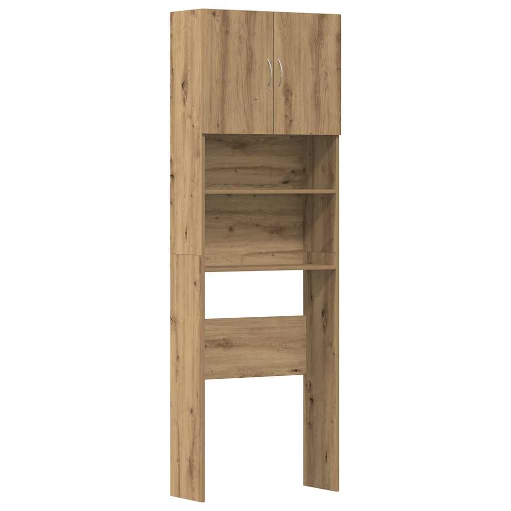 Vidaxx Waschmaschinenschrank 64x24x190 cm, handgefertigtes Holz, handwerkliche Eichenfarbe
