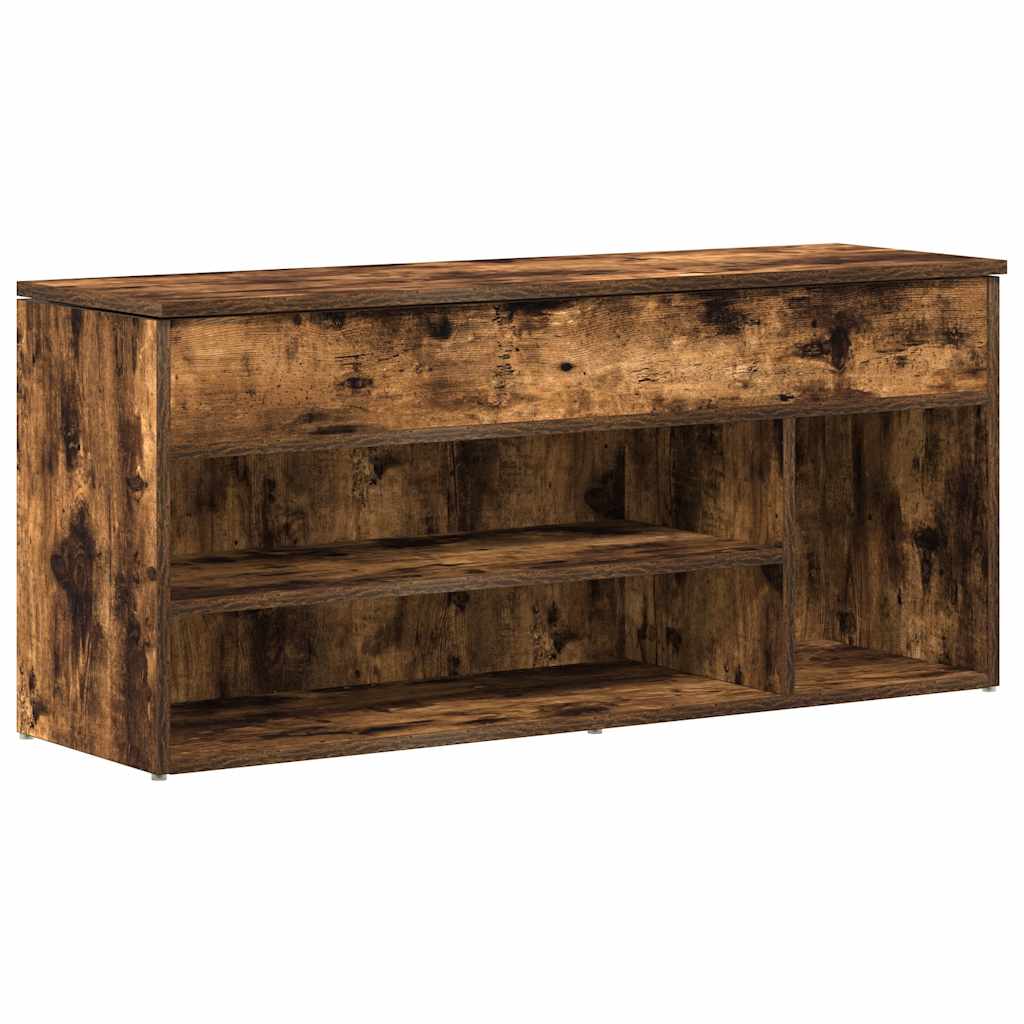 Vidaxx Schuhbank 102x30,5x45 cm verarbeitetes Holz, geräucherte Eiche