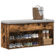 Vidaxx Schuhbank 102x30,5x45 cm verarbeitetes Holz, geräucherte Eiche