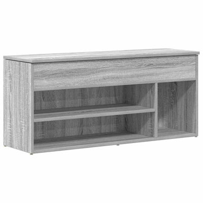 Vidaxx Schuhbank 102 x 30,5 x 45 cm, Holzwerkstoff, Farbe Sonoma-Eiche, Grau