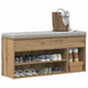 VidaXL Schuhbank 102 x 30,5 x 45 cm, handgefertigtes Holz, handwerkliche Eichenfarbe