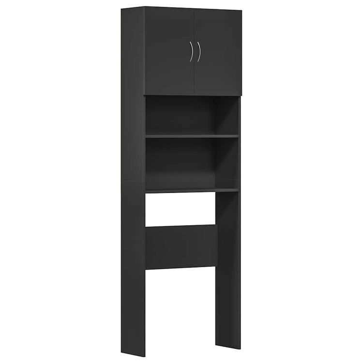 Vidaxx Waschmaschinenschrank 64x24x190 cm lackiertes Holz schwarz