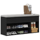 VidaXL Schuhbank 102x30,5x45 cm lackiertes Holz schwarz