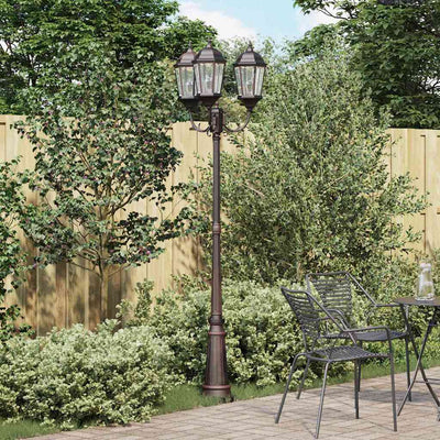 VidaXL Gartenbeleuchtung Bronze 61 x 53 x 235 cm Aluminium und Glas