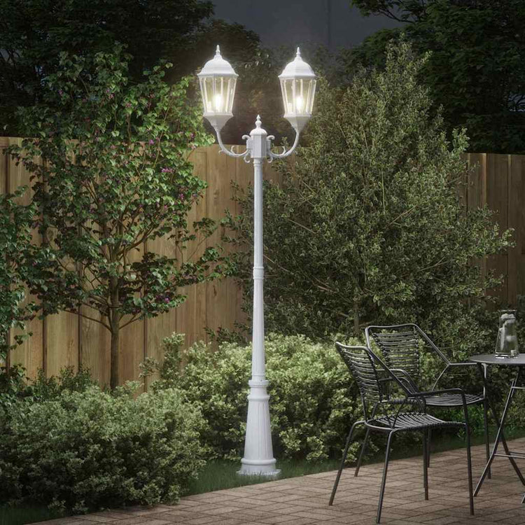 Vidaxx Gartenbeleuchtung weiß 68 x 20 x 235 cm Aluminium und Glas