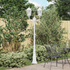 Vidaxx Gartenbeleuchtung weiß 68 x 20 x 235 cm Aluminium und Glas