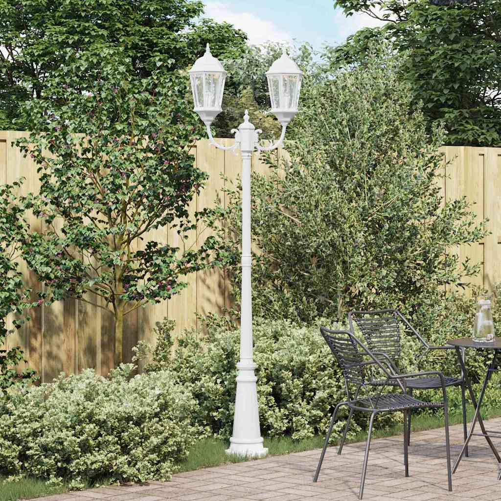 Vidaxx Gartenbeleuchtung weiß 68 x 20 x 235 cm Aluminium und Glas