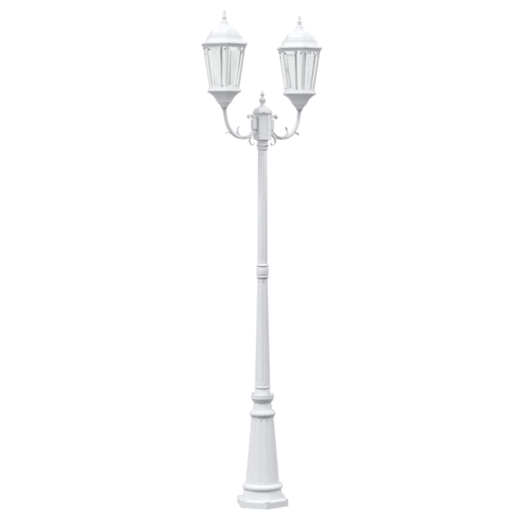 Vidaxx Gartenbeleuchtung weiß 68 x 20 x 235 cm Aluminium und Glas