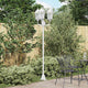 Vidaxx Gartenbeleuchtung weiß 57 x 49 x 241 cm Aluminium und Glas
