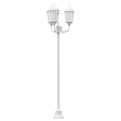 Vidaxx Gartenbeleuchtung weiß 57 x 49 x 241 cm Aluminium und Glas