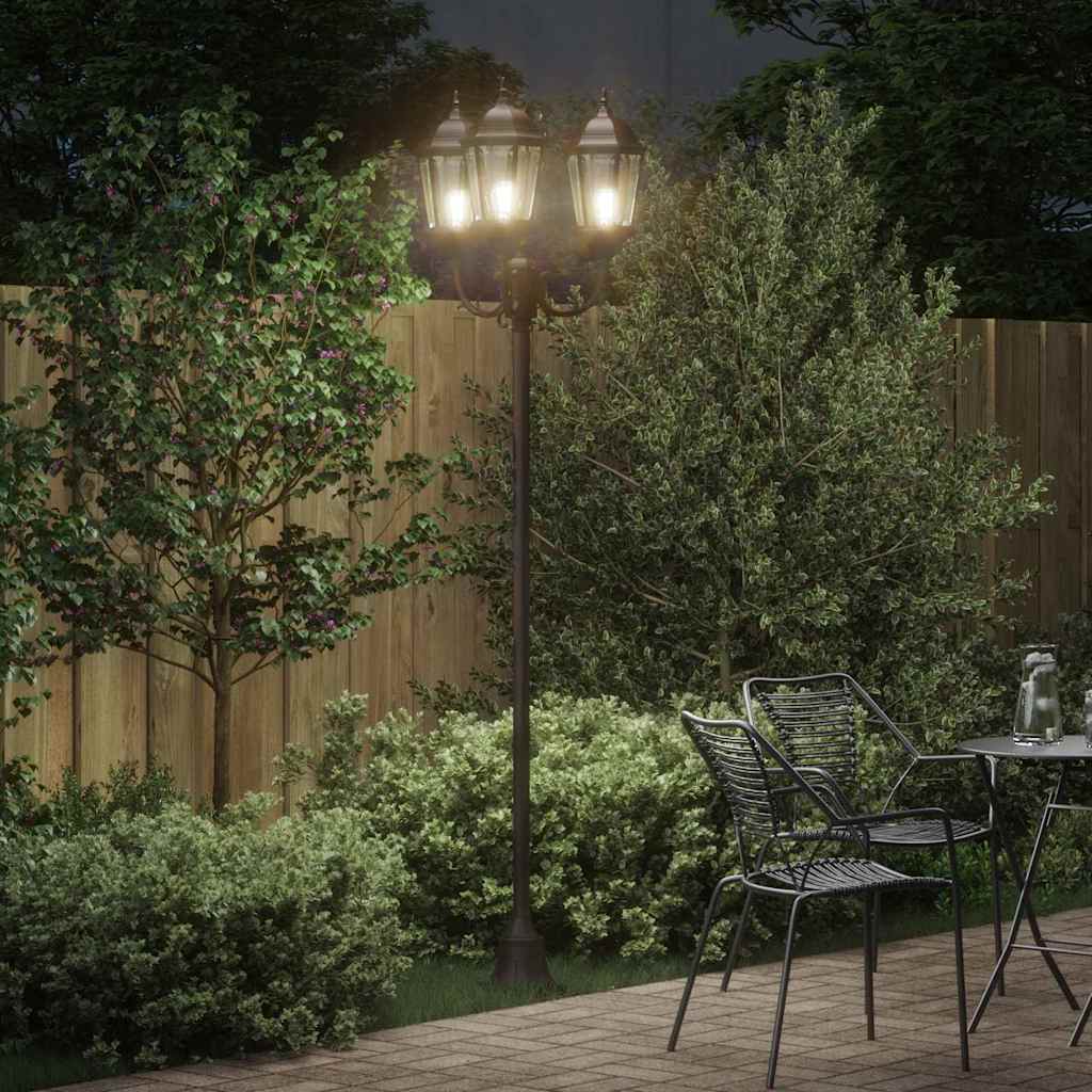 Vidaxx Gartenbeleuchtung Bronze 57 x 49 x 241 cm Aluminium und Glas