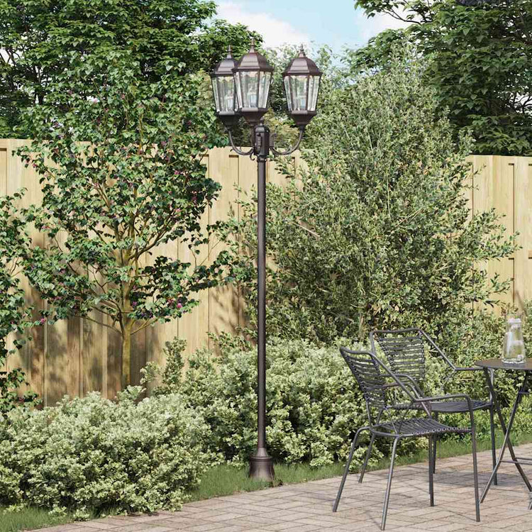 Vidaxx Gartenbeleuchtung Bronze 57 x 49 x 241 cm Aluminium und Glas