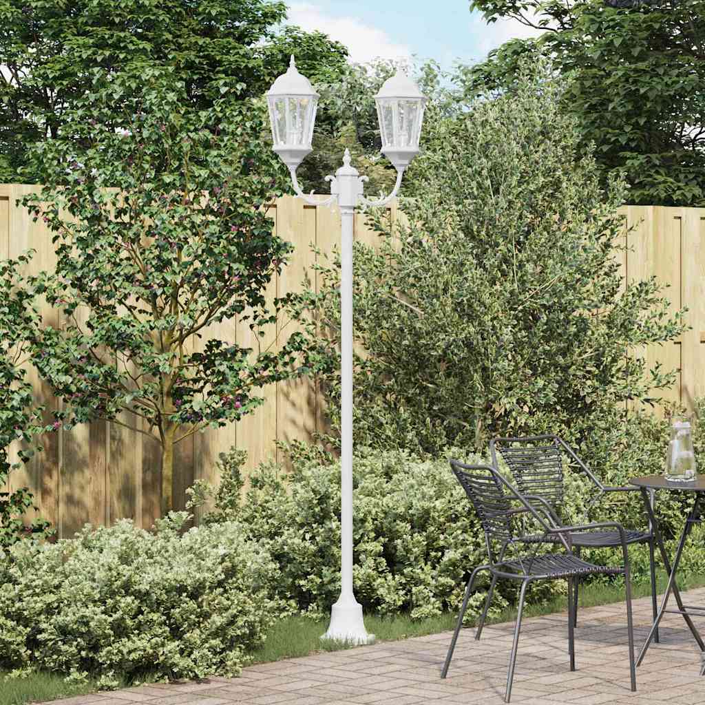Vidaxx Gartenbeleuchtung weiß 68 x 20 x 235 cm Aluminium und Glas