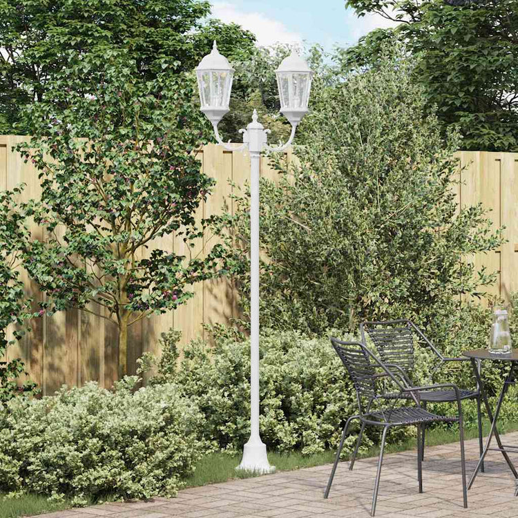 Vidaxx Gartenbeleuchtung weiß 68 x 20 x 235 cm Aluminium und Glas