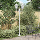 Vidaxx Gartenbeleuchtung weiß 68 x 20 x 235 cm Aluminium und Glas