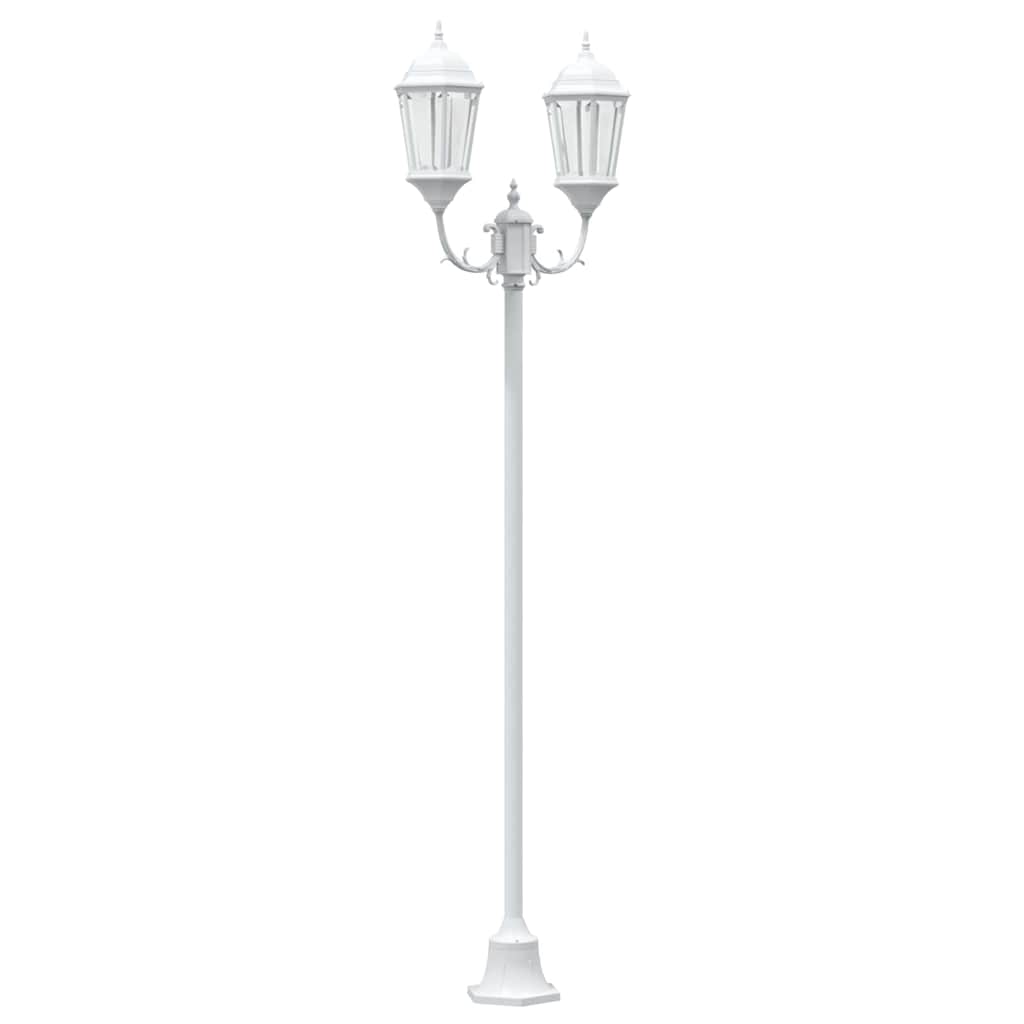 Vidaxx Gartenbeleuchtung weiß 68 x 20 x 235 cm Aluminium und Glas