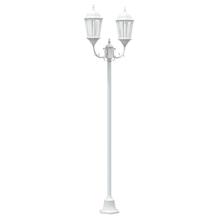 Vidaxx Gartenbeleuchtung weiß 68 x 20 x 235 cm Aluminium und Glas