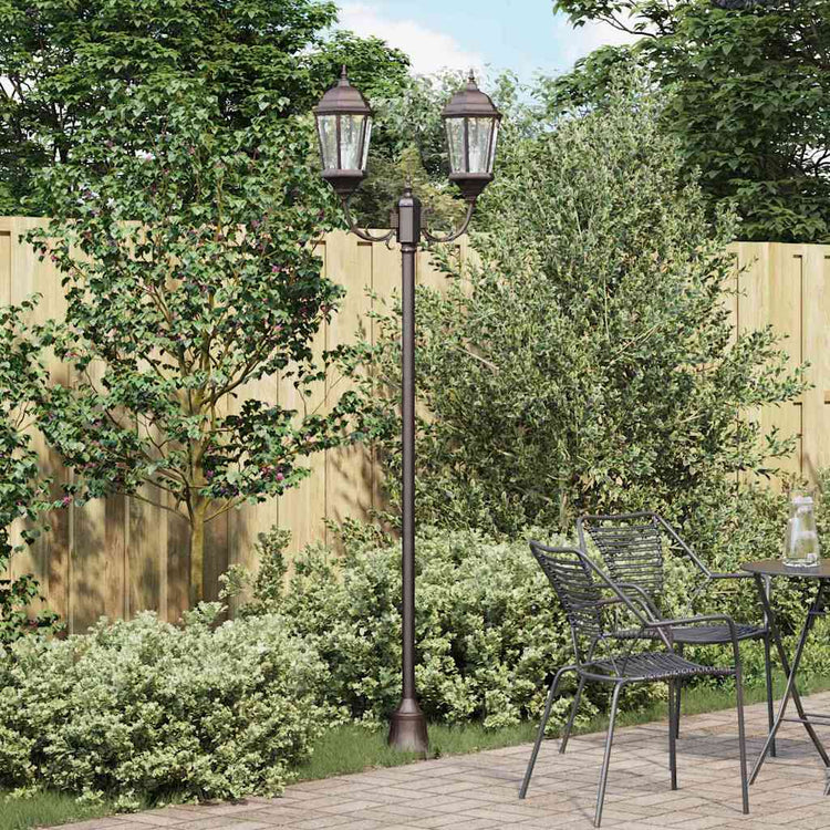 VidaXL Gartenbeleuchtung Bronze 68 x 20 x 235 cm Aluminium und Glas