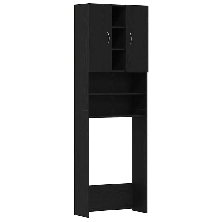 Vidaxx Waschmaschinenschrank 64 x 25,5 x 190 cm, Farbe Eiche schwarz