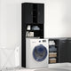 Vidaxx Waschmaschinenschrank 64 x 25,5 x 190 cm, Farbe Eiche schwarz