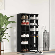 Vidaxx Schuhschränke 2 Stück 25x27x102 cm fertiges Holz in der Farbe Eiche schwarz - afbeelding 1