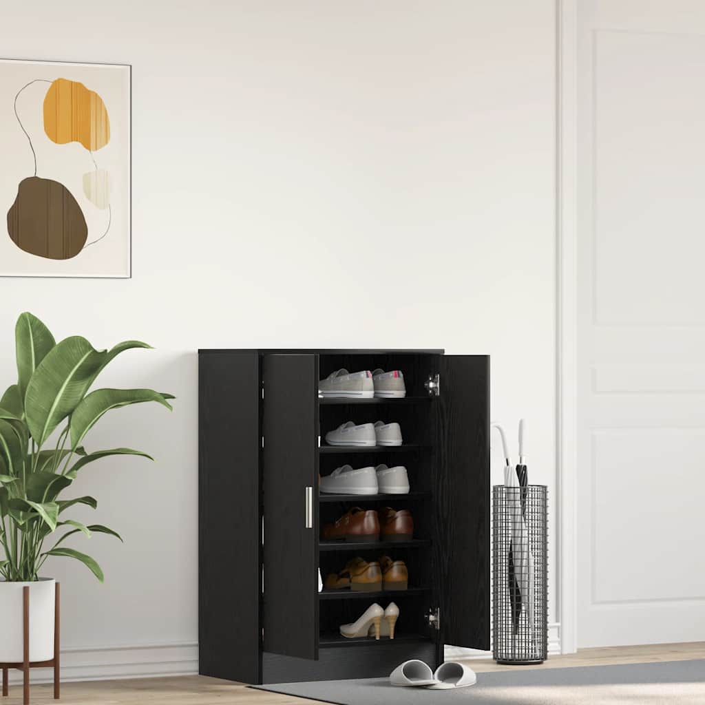 Vidaxx Schuhschrank 60x35x92 cm Spanplatte Eiche schwarz