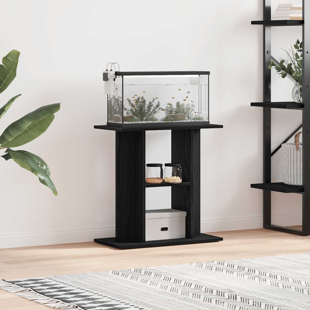 Vidaxx Aquariumständer Eiche schwarz 60x30x60 cm Holzwerkstoff