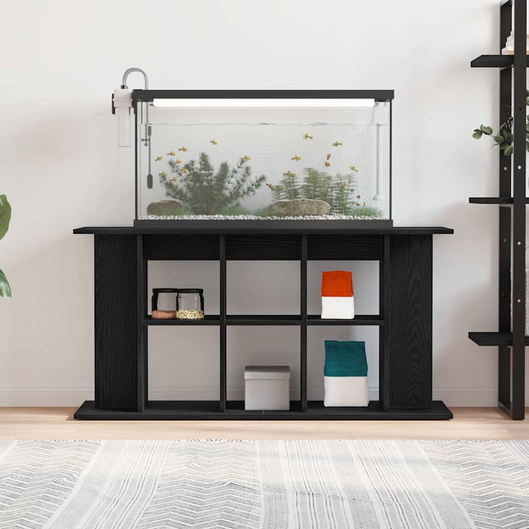 Vidaxx Aquariumständer Eiche schwarz 120x40x60 cm Holzwerkstoff