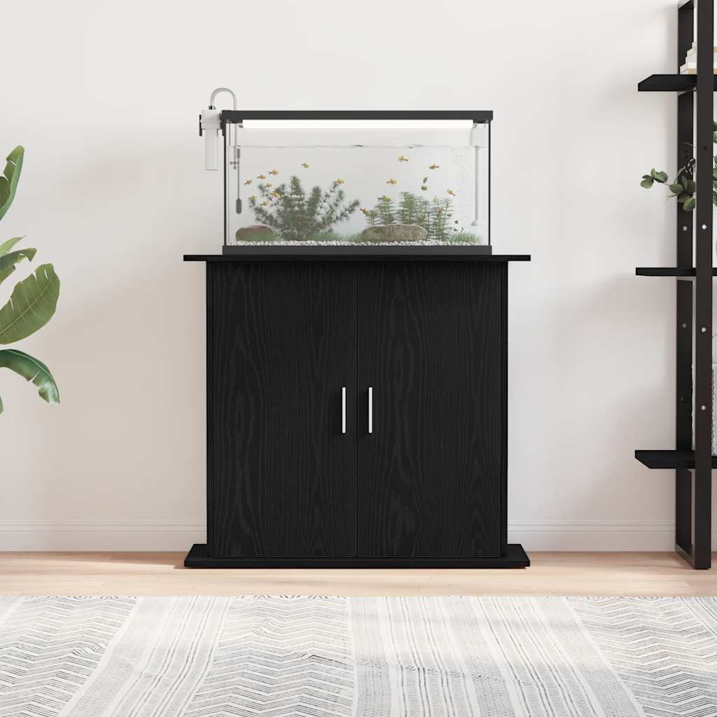 Vidaxx Aquariumständer Eiche schwarz 81x36x73 cm Holzwerkstoff