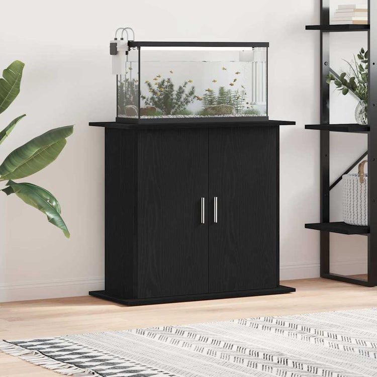 Vidaxx Aquariumständer Eiche schwarz 81x36x73 cm Holzwerkstoff